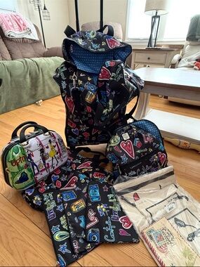 Brighton Black Multicolor Travel Bag Set